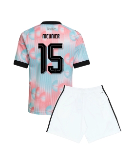 Billige Fotballdrakt Belgia Thomas Meunier #15 Replika Bortedraktsett Barn VM 2026 Kortermet (med bukser)